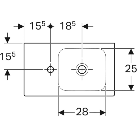 124053000 Раковина Geberit iCon с полочкой Geberit  - Вид №7