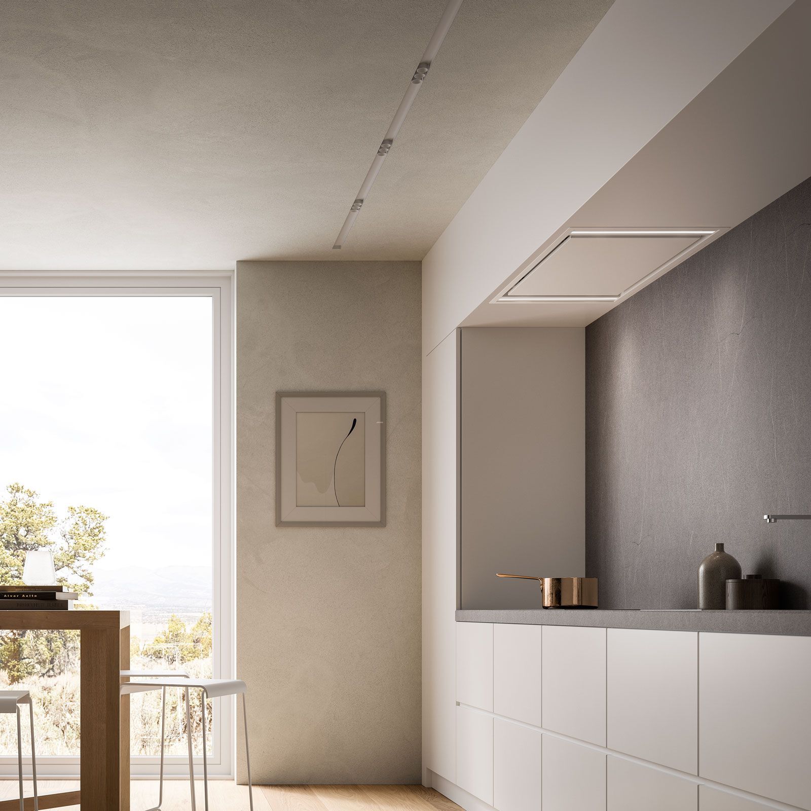 Встраиваемая вытяжка из нержавеющей стали со встроенным освещением Falmec дизайн ARCH-00068900 - Вид №2