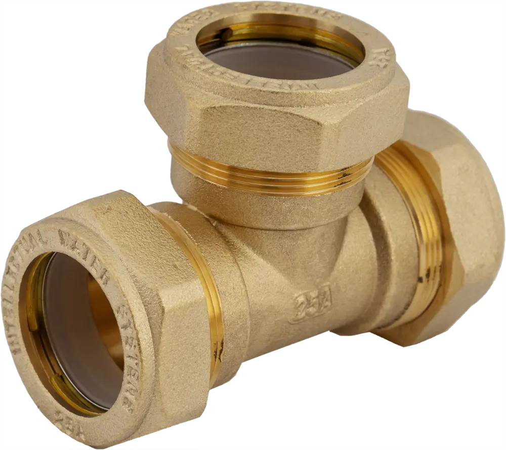 Тройник обжимной Stahlmann 25x25x25 мм для систем водоснабжения 82650033