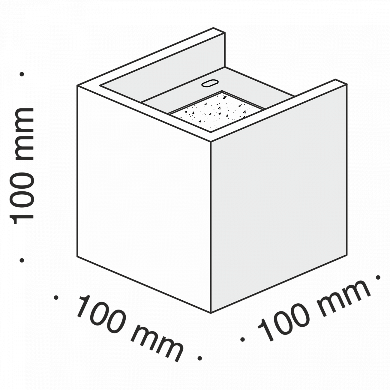 Бра настенное белое квадратное 10 см Parma C155-WL-02-3W-W TECHNICAL CEILING & WALL 00-3957410 Белый  - Вид №1