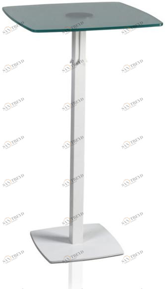 TALIN Высокий квадратный стол из стали и стекла Totem sun-id-1437158