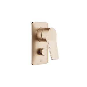 ЛИССЕ Смеситель однорычажный скрытого монтажа с переключателем - Матовое светлое золото