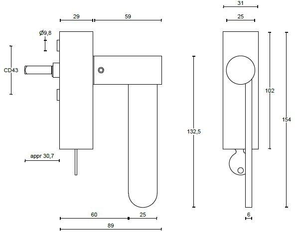 Formani Оконная ручка dk из нержавеющей стали Tense Bb102-dklock - Вид №4