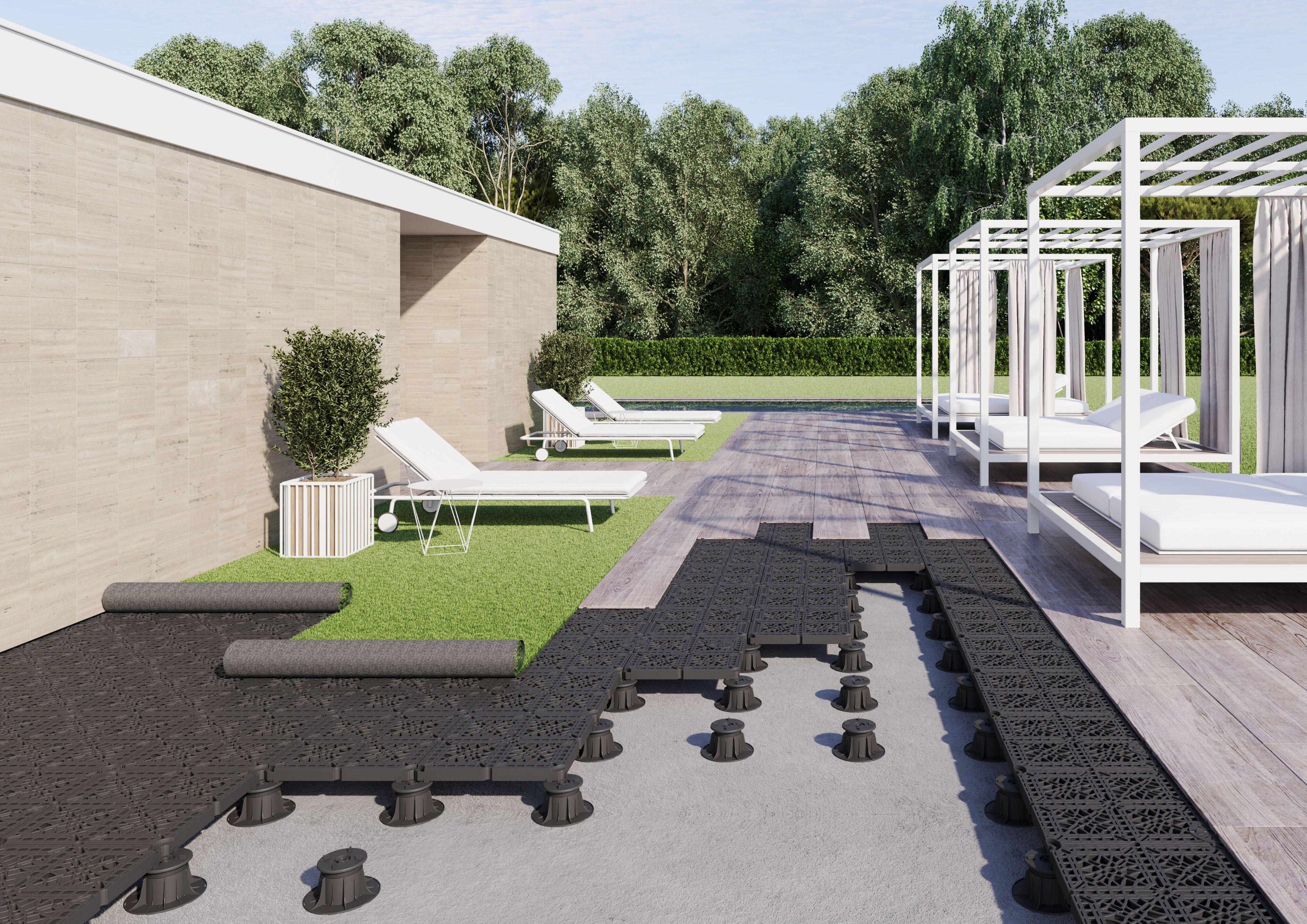 Наружная система фальшпола ITALPROFILI LEAF-PLAT ARCH-00057237 - Вид №1