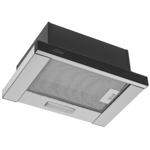 1183417 Вытяжка телескопическая ELIKOR Интегра Glass 45Н-400-В2Д серебристый/черный