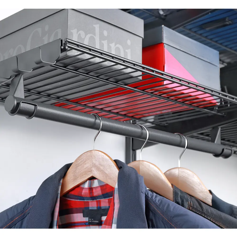 Штанга для гардеробной НСХ 60 см чёрная стальная 84909011 STLM-0057089 - Вид №9