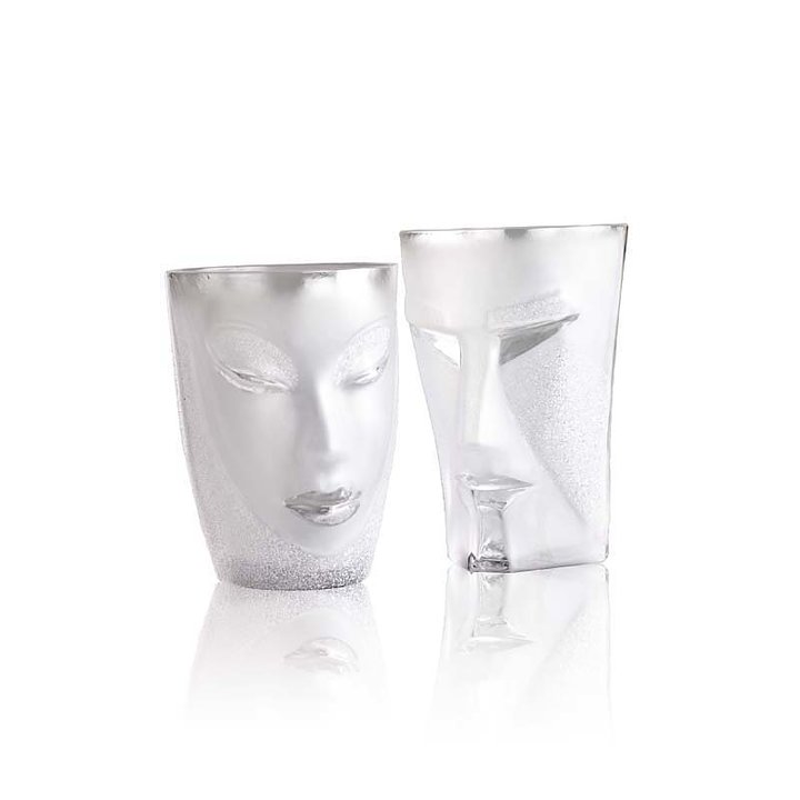 42014 Набор стаканов из прозрачного хрусталя "Кубик и Электра", Объём 400 мл./500 мл., Высота – 125 мм./115 мм. Maleras 