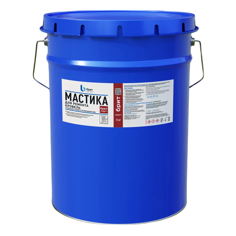 БРИТ Мастика кровельная битумная для герметизации и ремонта 5 кг 84300205 STLM-0048221