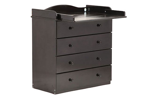 Комод с пеленальным столиком и 4 ящиками "Кубаночка" венге ФАБРИКА ЛЕЛЬ  338488 Черный Santreyd  - Вид №1