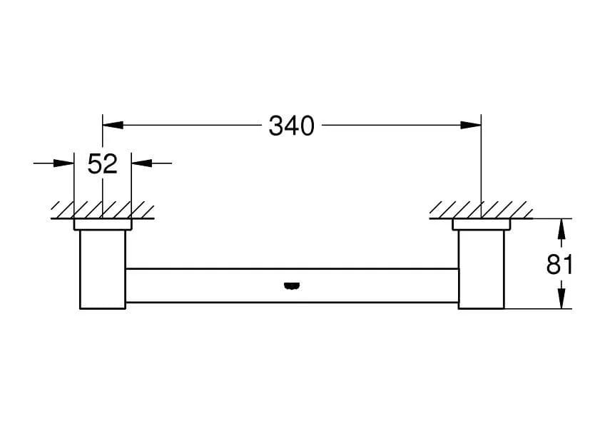 Металлическая ручка для ванной комнаты Grohe Essentials Cube ARCH-00001422 - Вид №2