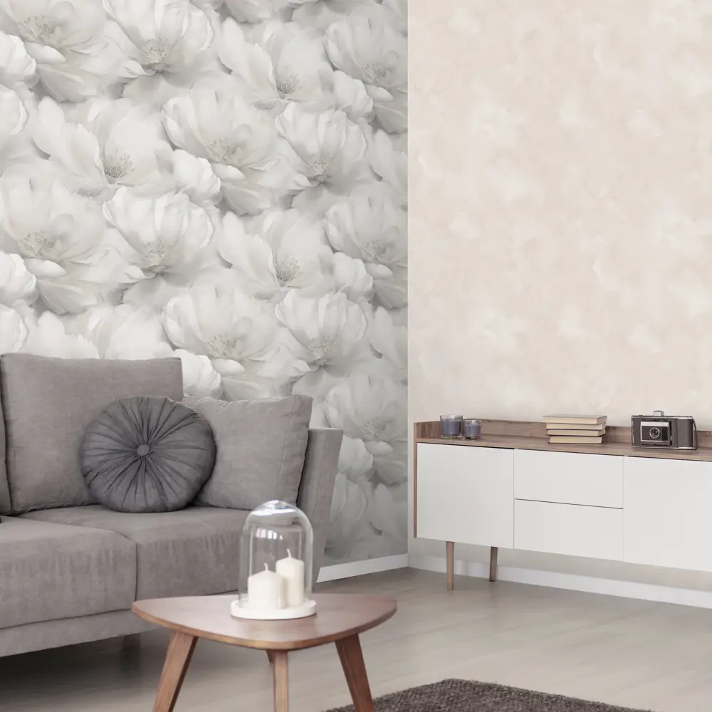 Флизелиновые обои Ateliero Elena с цветочным узором в серых тонах 89363947 STLM-1346057 - Вид №4