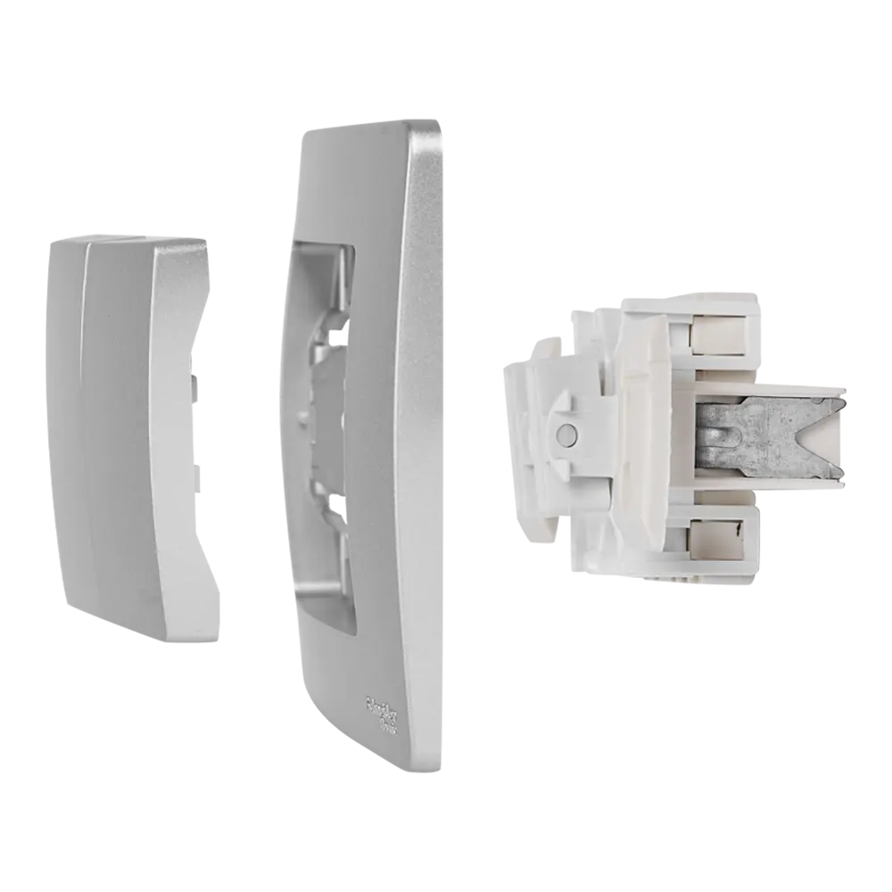 Выключатель проходной встраиваемый Systeme Electric Blanca 2 клавиши цвет алюминий 86728921 STLM-2094050 - Вид №4