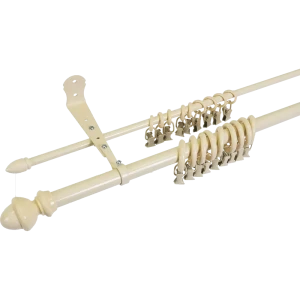 Карниз двухрядный Classic, 200 см, металл, цвет слоновая кость