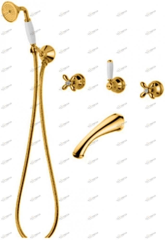 Смеситель MIGLIORE Princeton Plus ML.PRP-8018.DO для ванны/душа - золото 