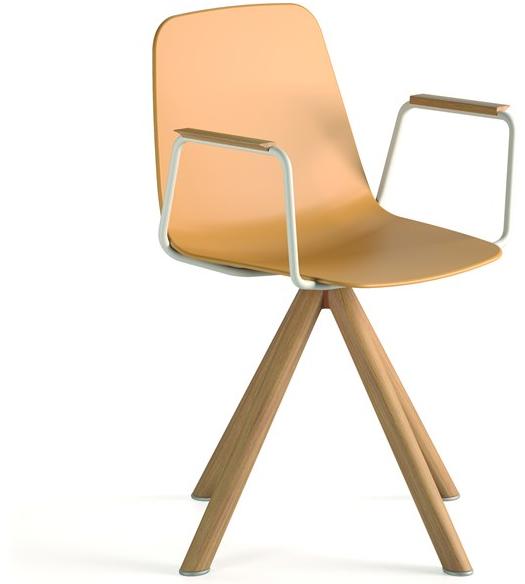 Viccarbe Вращающееся кресло из полипропилена с подлокотниками Maarten plastic sun-id-1468958 - Вид №2