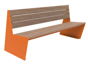 Скамья WPC со спинкой