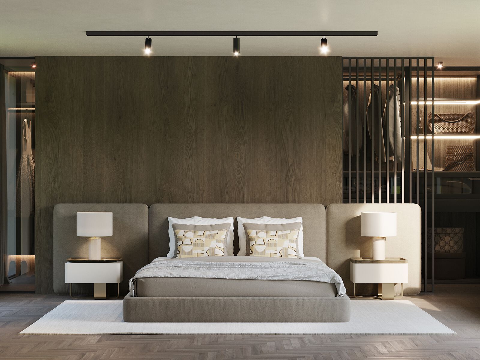 Деревянная прямоугольная тумбочка с ящиками ANA ROQUE INTERIORS ARCH-00106412 - Вид №1