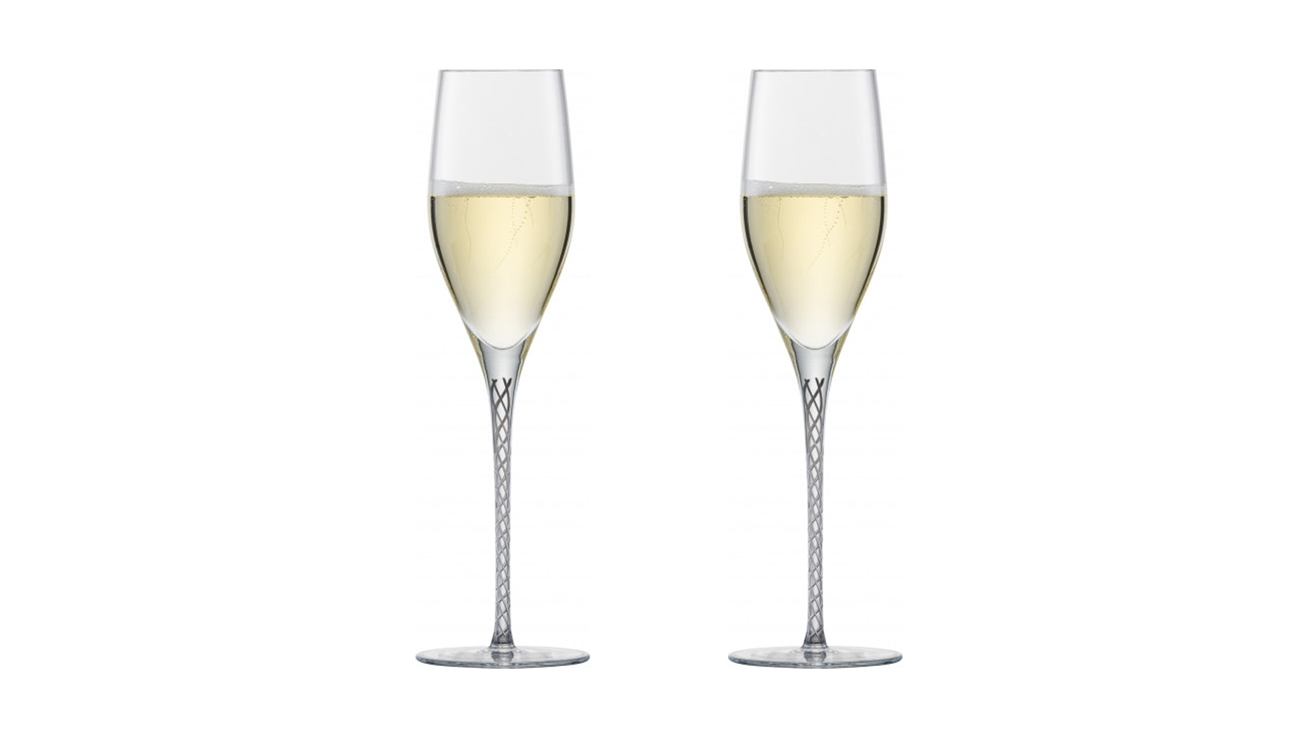 10668287 Zwiesel 1872 Набор бокалов для шампанского Zwiesel Glass "Спирит" 254мл 2шт п/к (графит) Стекло  - Вид №1