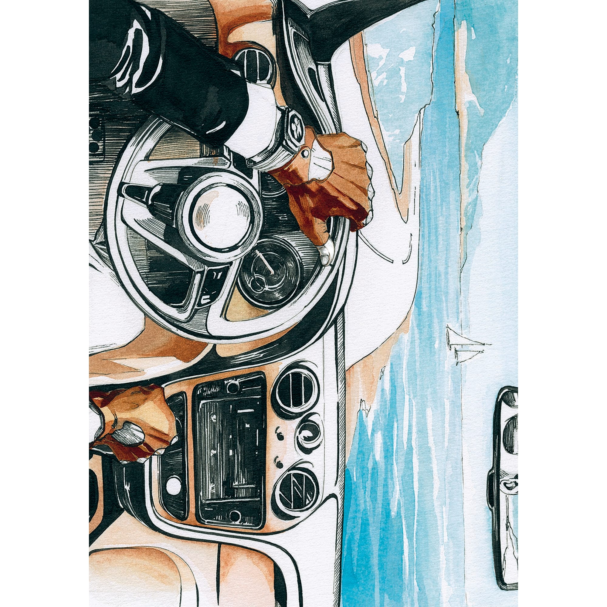 83308771 Постер «По серпантину» 21x29.7 мм Santreyd 