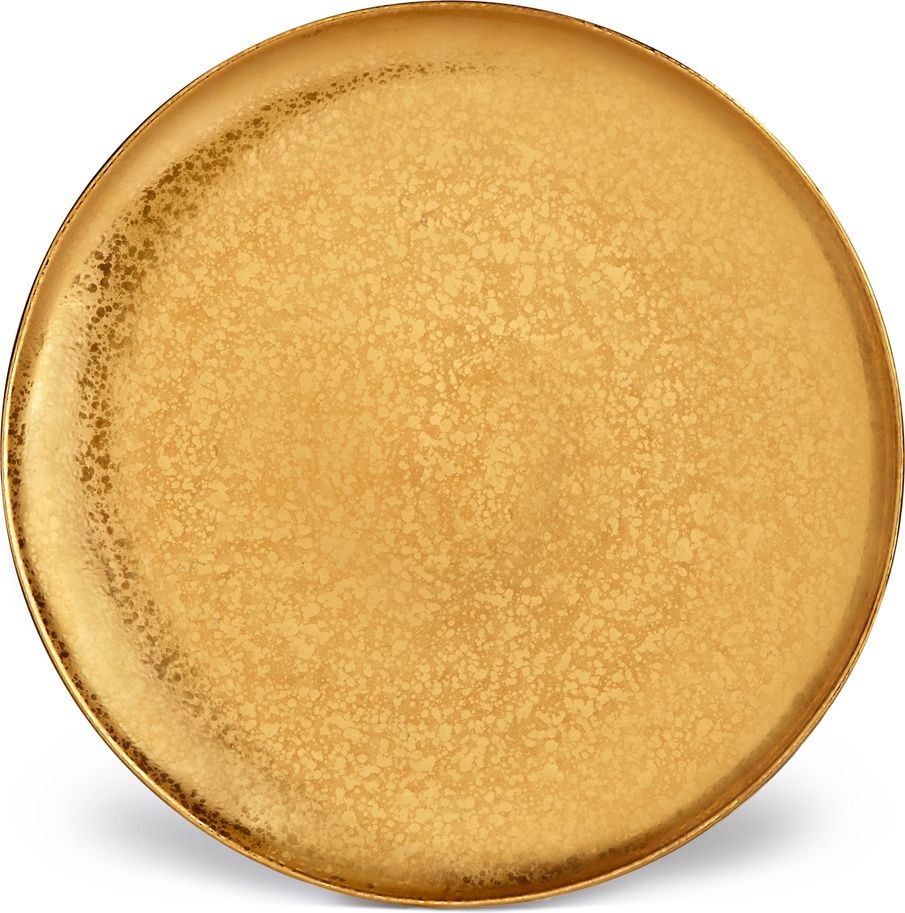 10583627 L’Objet Тарелка подстановочная 32см "Алхимия золотая" Фарфор 