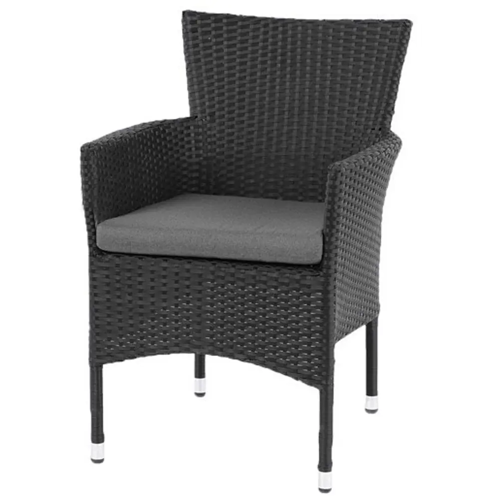 Садовое кресло с подушкой Аскер GS015 61x56x87 см черный 86283585 STLM-2163690 Santreyd - Вид №1