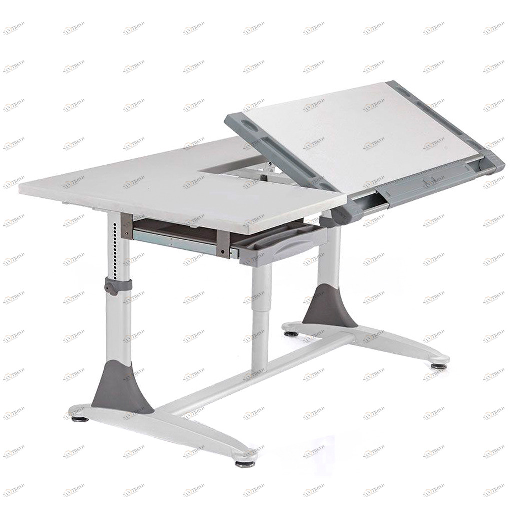 Парта King белая, серые накладки COMF-PRO  261402 Белый;серый Santreyd 