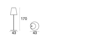 Стальная напольная лампа emu конус ARCH-00085924 - Вид №2