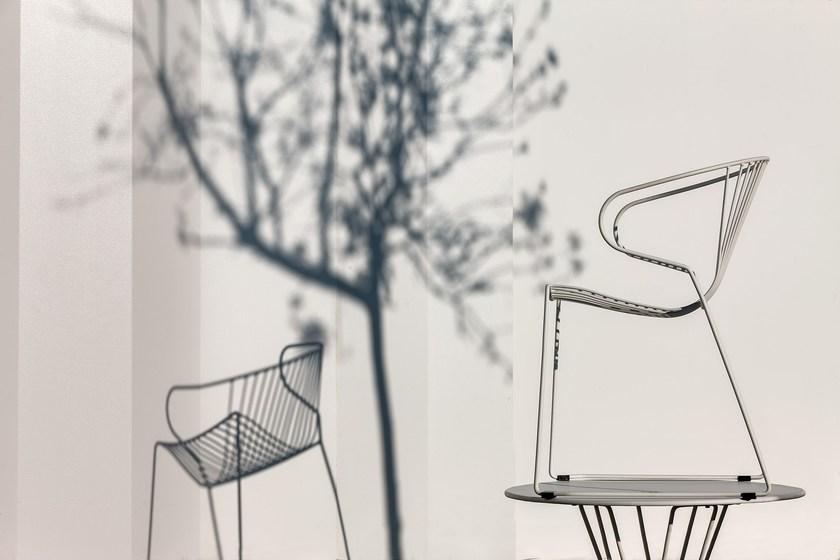 iSimar Стул с подлокотниками, штабелируемый на стальных салазках Bolonia 7207 - Вид №14