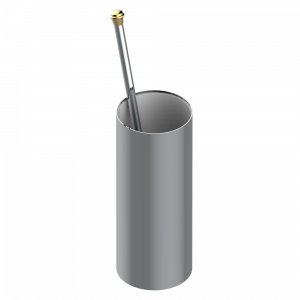 A7B-4700 Стакан напольный и щётка для унитаза Thg-paris Ithaque с платиновым декором Хром/золото