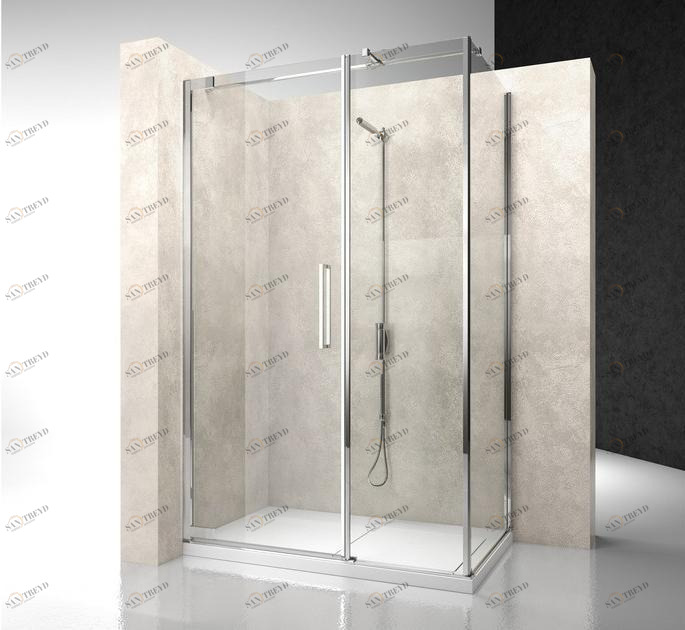 VISMARAVETRO Душевой уголок угловой с распашной дверцей Flare sun-id-1375456