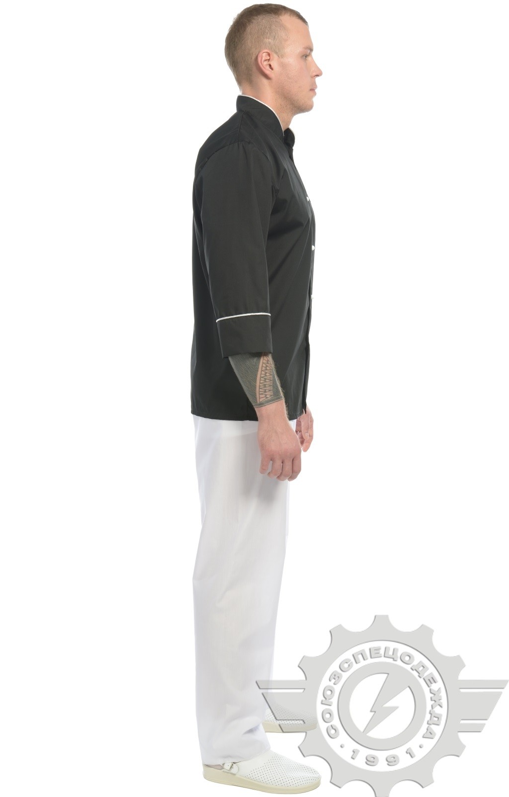 69107 Куртка поварская "Люкс-Лайт" черная  Повар  размер 60-62/170-176 Спецодежда  - Вид №8