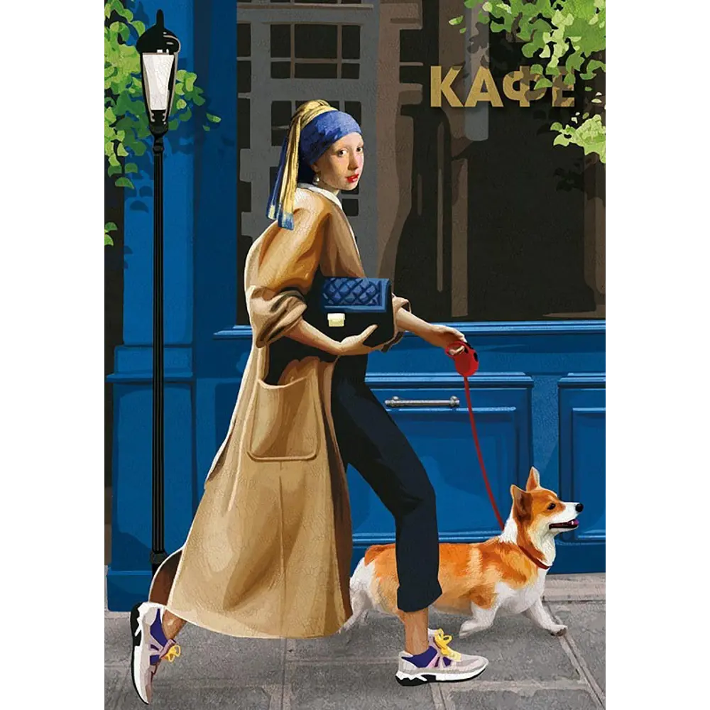 Постер Девушка с корги 21x29.7 см 88909924 STLM-2122497 АРТ ДИЗАЙН 