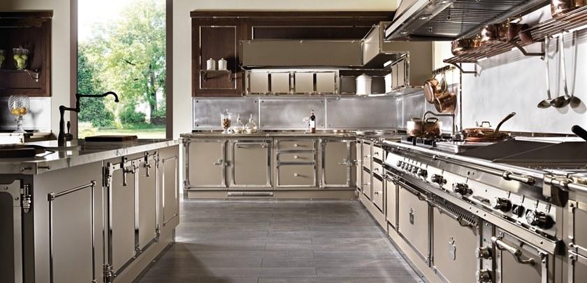 Officine Gullo Профессиональная кухня из стали с островом на заказ sun-id-1361935 - Вид №2