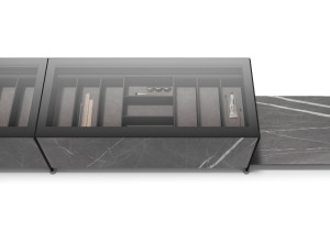 Телевизор / мраморный шкаф