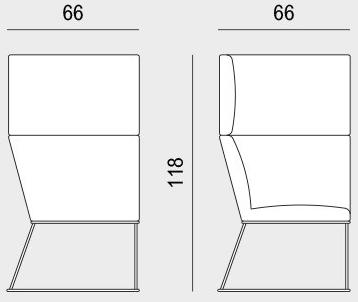 Viganò 2-х местный тканевый диван с высокой спинкой George sun-id-1361719 - Вид №4