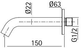 Quadrodesign Стенной излив Complementi sun-id-1430382 - Вид №4