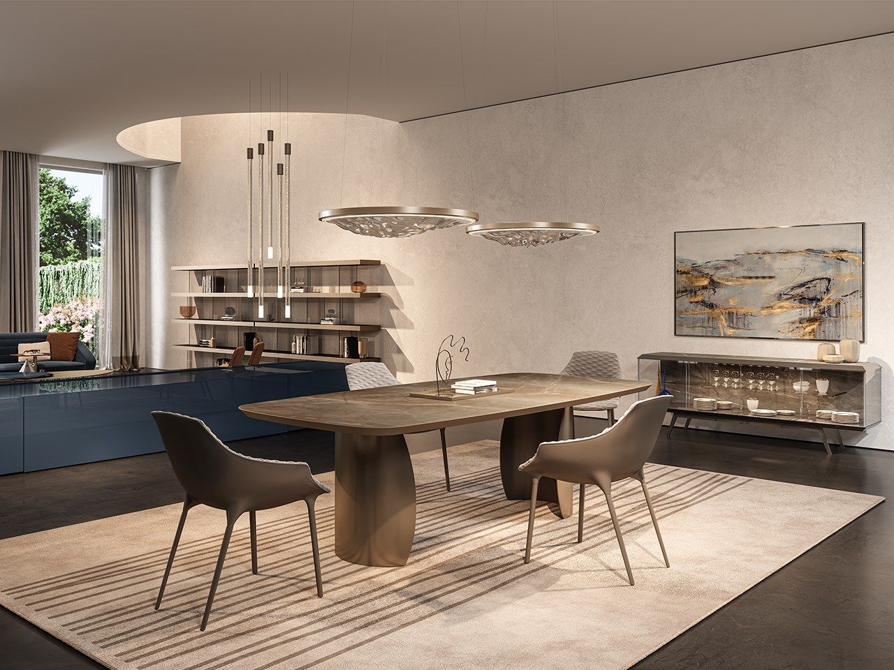 Овальный стеклянный обеденный стол REFLEX ARCH-00097301 - Вид №1