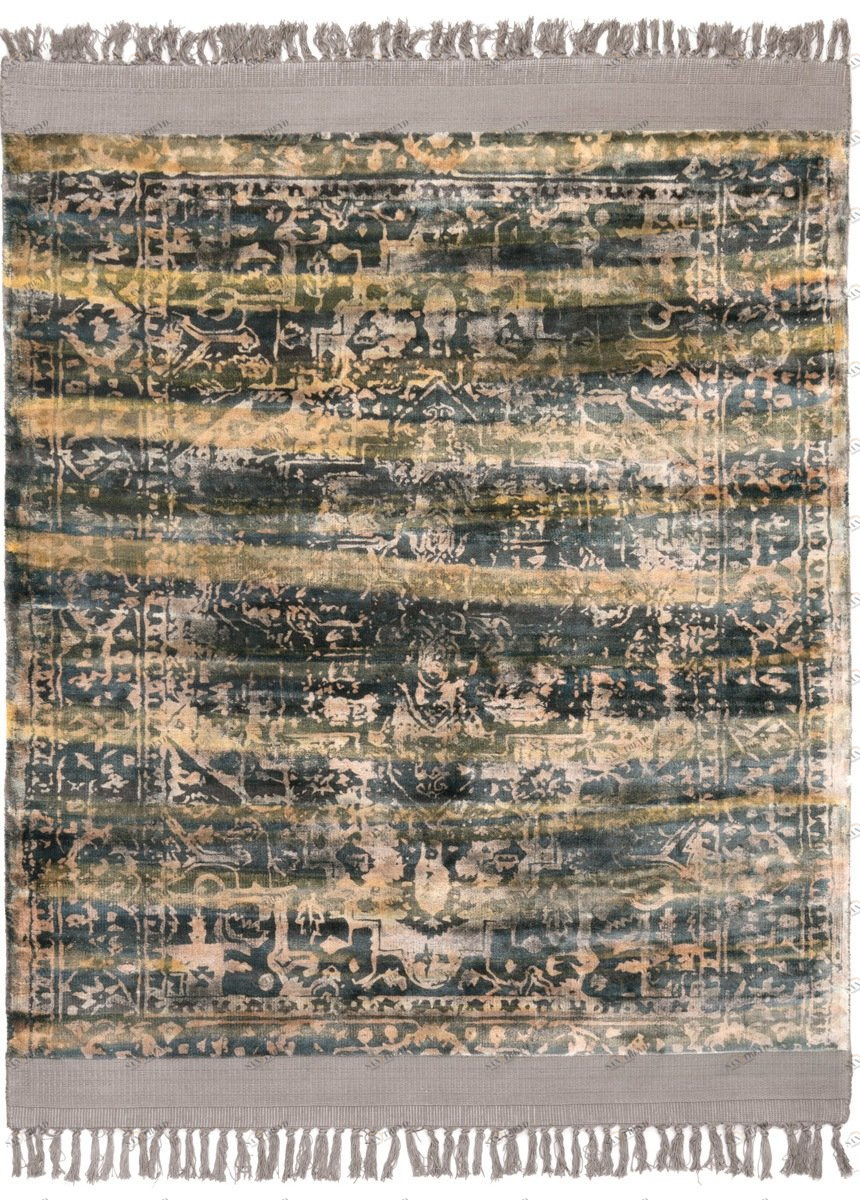 Ковер прямоугольный серо-зеленый 230х160 см Blush Elmwood CARPETDECOR ДИЗАЙНЕРСКИЕ, HANDMADE 00-3893136 Зеленый;серый 