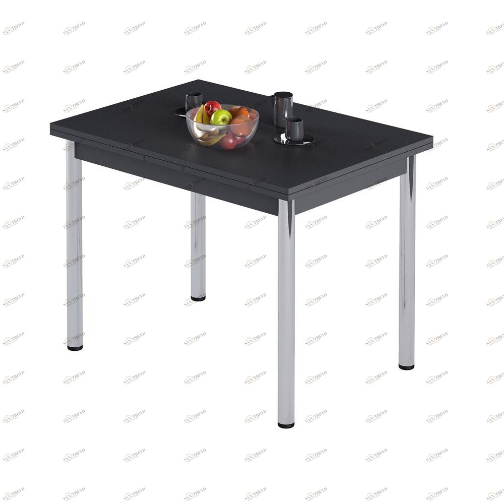 Обеденный стол раздвижной черный Leset "Марсель 1Р" IMPEX  00-3967182 Черный 