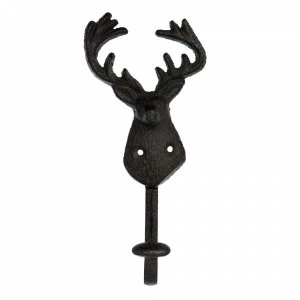 Крючок настенный черный 20 см "Олень" BLUMEN HAUS ОЛЕНЬ, ЖИВОТНЫЕ 00-3971622 Черный
