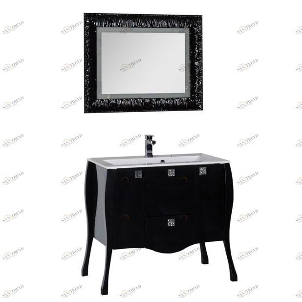 Комплект мебели Aquanet Мадонна 90 черный 00168918