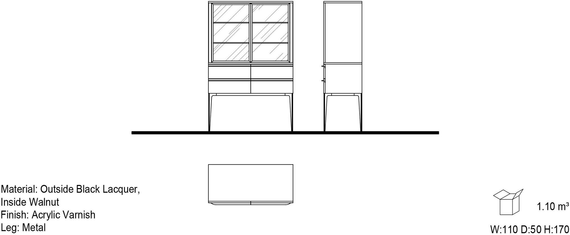 Mobi Комод из дерева и стекла Charm sun-id-1384009 - Вид №3