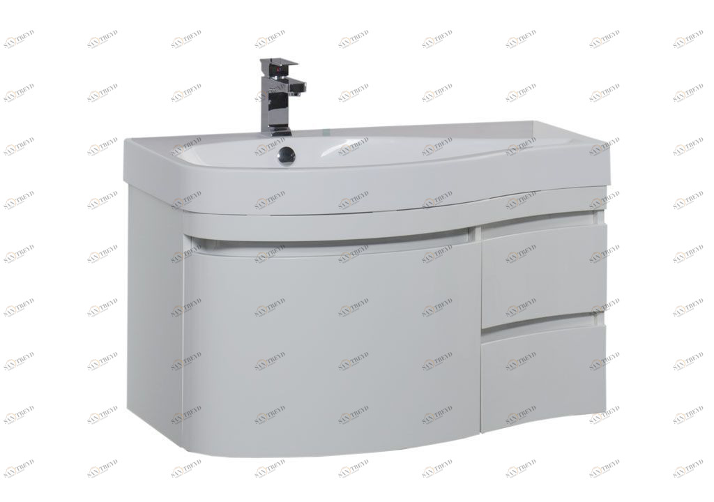 Тумба под раковину Aquanet Сопрано 95 L белый (3 ящика) sun-id-271857