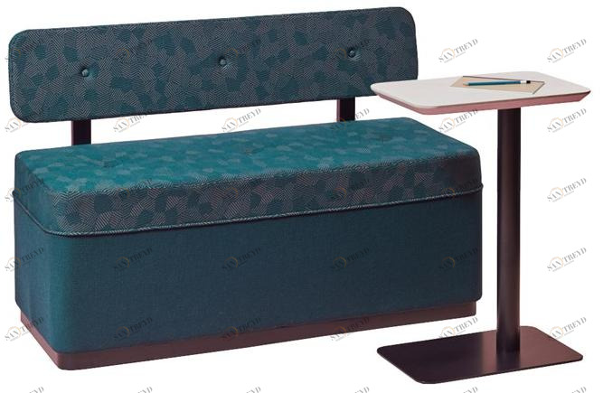 Cider Edition Скамья со спинкой, обитая тканью sun-id-1483015