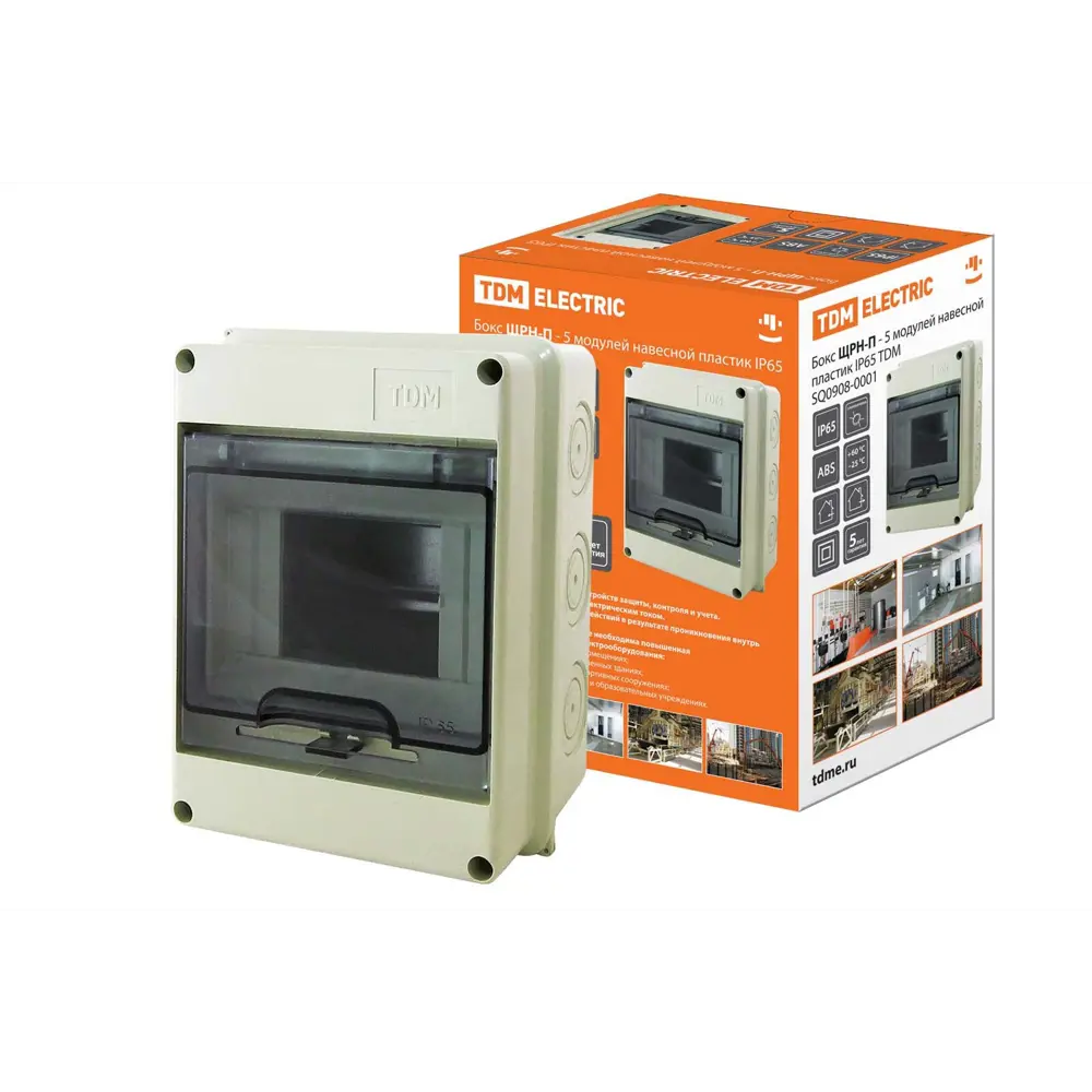 Щит распределительный навесной TDM Electric ЩРН-П-5 на 5 модулей IP65 89428266 STLM-1568207