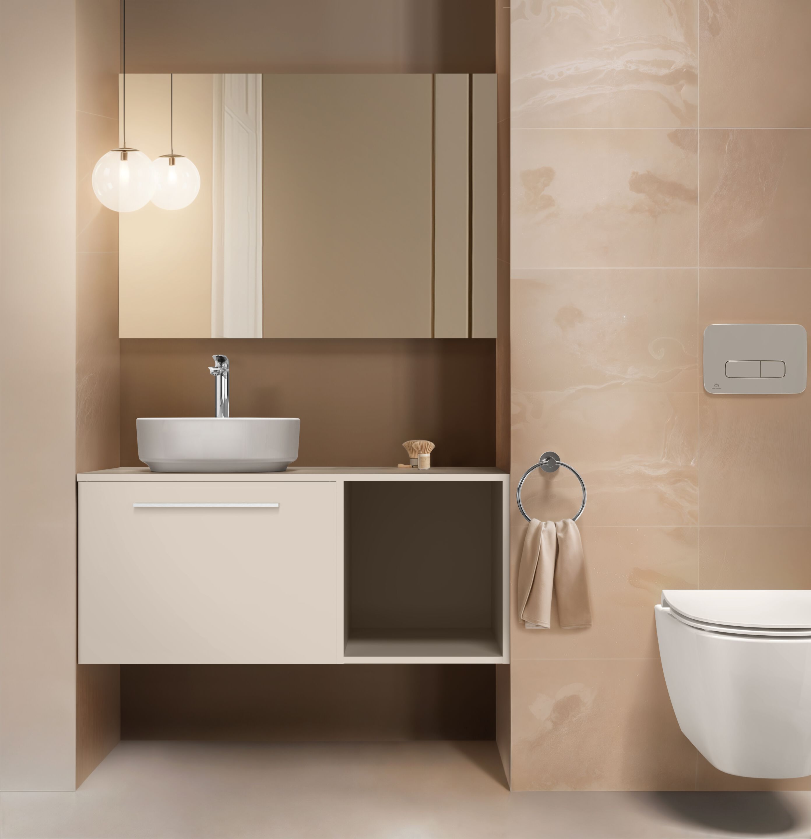 Однорычажный смеситель для раковины с автоматическим сливом Ideal Standard Ceralife O ARCH-00083773 - Вид №3