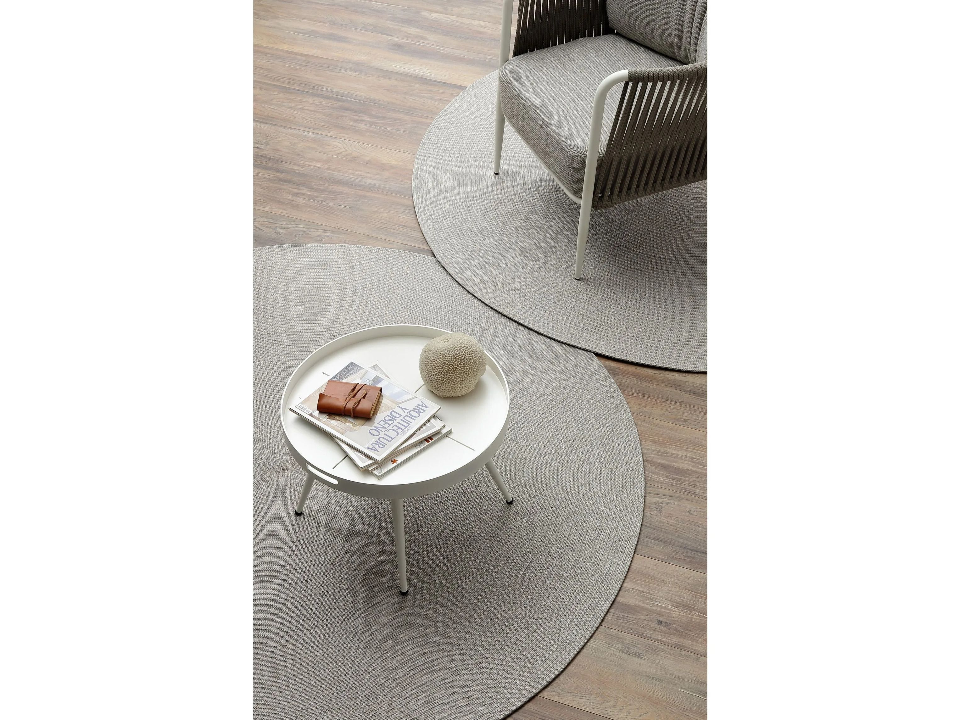 Olyna®100% плетеный двусторонний круглый напольный коврик Nodo Italia VULCANO ARCH-00023317 - Вид №2