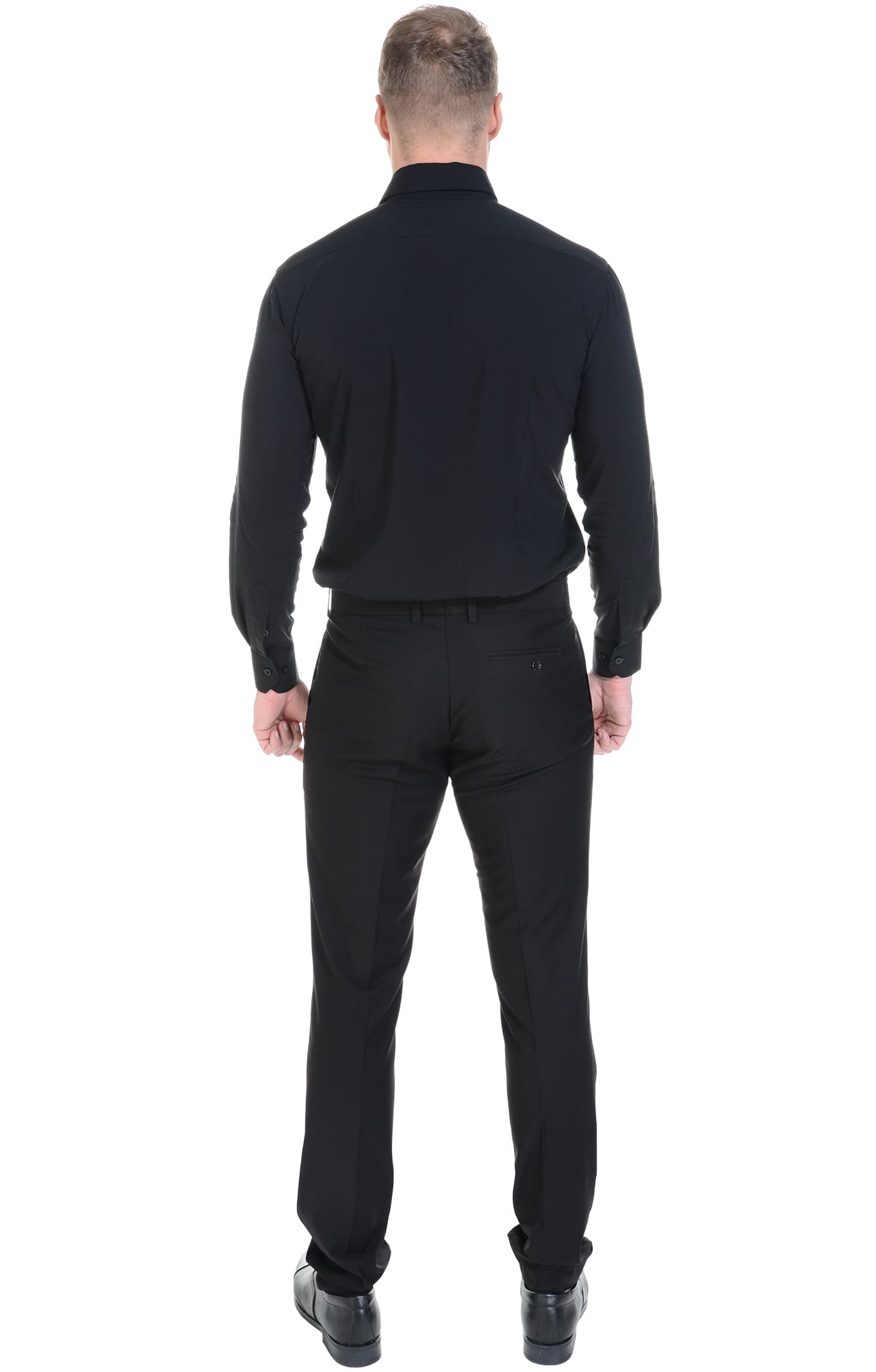 62476 Рубашка мужская  black El-Risto  Корпоративная одежда  размер 40/176-182  - Вид №7