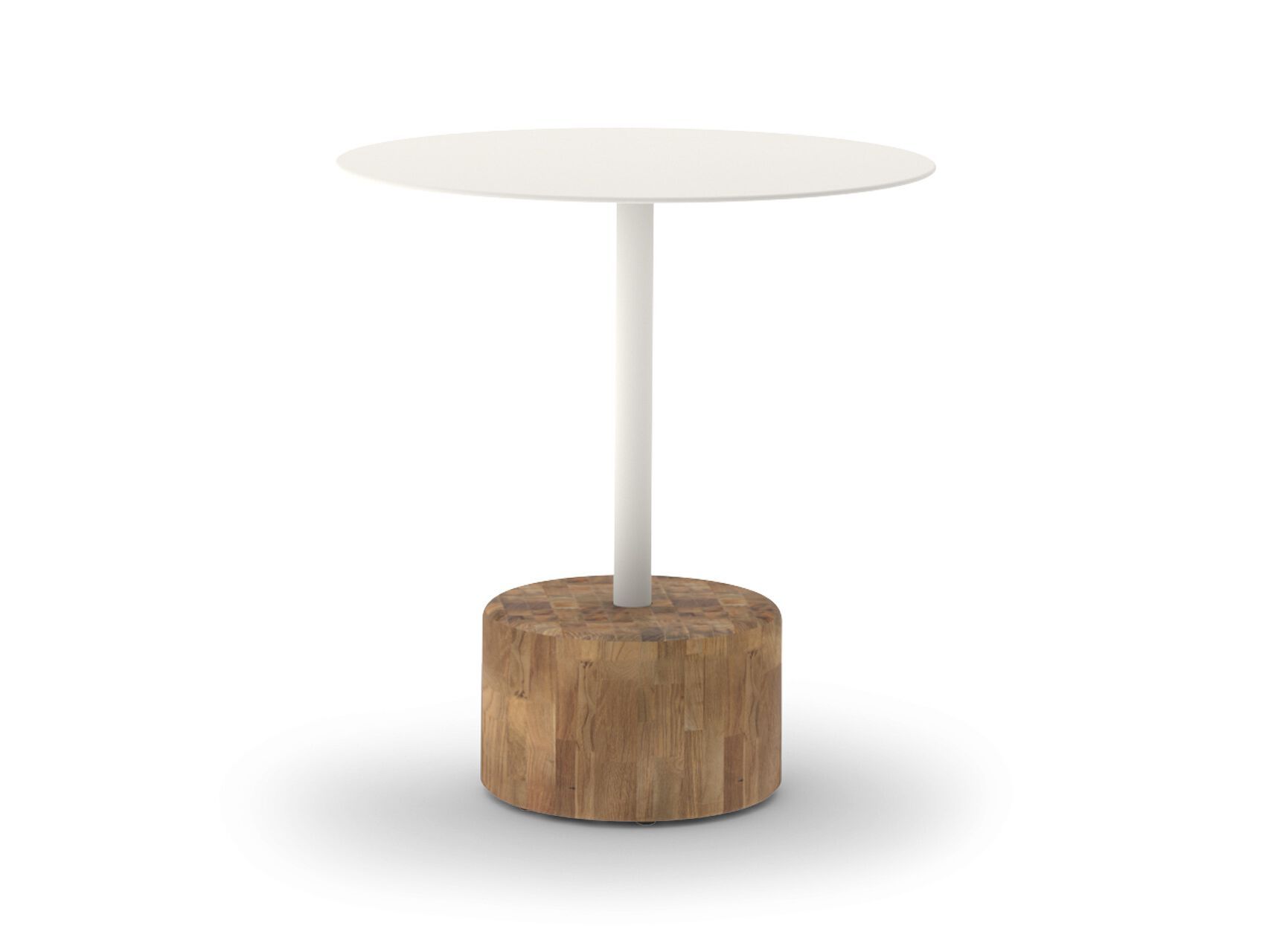 Круглый стол с алюминиевым верхом и тиковым или каменным основанием MAMAGREEN Glyph ARCH-00114968