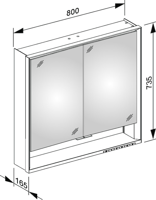 14302171304 Зеркальный шкаф KEUCO Royal Lumos - Вид №3